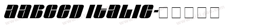 Aabced Italic字体转换